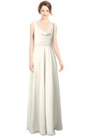 ColsBM Alia Whisper White Modest A-line V-neck Sleeveless Zip up Plainness Bridesmaid Dresses