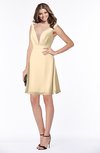 ColsBM Laurel Apricot Gelato Glamorous Fit-n-Flare V-neck Sleeveless Beaded Bridesmaid Dresses