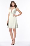 ColsBM Laurel Cream Glamorous Fit-n-Flare V-neck Sleeveless Beaded Bridesmaid Dresses