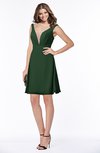 ColsBM Laurel Hunter Green Glamorous Fit-n-Flare V-neck Sleeveless Beaded Bridesmaid Dresses