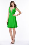 ColsBM Laurel Jasmine Green Glamorous Fit-n-Flare V-neck Sleeveless Beaded Bridesmaid Dresses