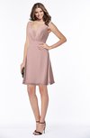 ColsBM Laurel Nectar Pink Glamorous Fit-n-Flare V-neck Sleeveless Beaded Bridesmaid Dresses