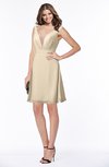 ColsBM Laurel Novelle Peach Glamorous Fit-n-Flare V-neck Sleeveless Beaded Bridesmaid Dresses