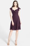 ColsBM Liliana Plum Modern A-line Wide Square Chiffon Knee Length Bridesmaid Dresses