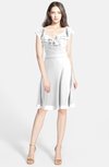ColsBM Liliana White Modern A-line Wide Square Chiffon Knee Length Bridesmaid Dresses