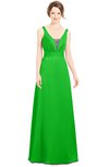 ColsBM Alexa Classic Green Gorgeous Trumpet Sleeveless Chiffon Beaded Bridesmaid Dresses
