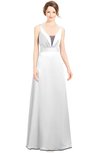 ColsBM Alexa White Gorgeous Trumpet Sleeveless Chiffon Beaded Bridesmaid Dresses
