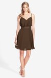 ColsBM Rosemary Chocolate Brown Gorgeous Fit-n-Flare Sleeveless Chiffon Sweep Train Bridesmaid Dresses