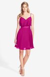 ColsBM Rosemary Hot Pink Gorgeous Fit-n-Flare Sleeveless Chiffon Sweep Train Bridesmaid Dresses