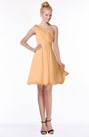 ColsBM Kenia Apricot Luxury Fit-n-Flare Sleeveless Zip up Sweep Train Bridesmaid Dresses