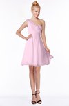 ColsBM Kenia Baby Pink Luxury Fit-n-Flare Sleeveless Zip up Sweep Train Bridesmaid Dresses