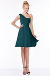 ColsBM Kenia Blue Green Luxury Fit-n-Flare Sleeveless Zip up Sweep Train Bridesmaid Dresses