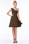ColsBM Kenia Chocolate Brown Luxury Fit-n-Flare Sleeveless Zip up Sweep Train Bridesmaid Dresses