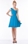 ColsBM Kenia Cornflower Blue Luxury Fit-n-Flare Sleeveless Zip up Sweep Train Bridesmaid Dresses