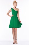 ColsBM Kenia Green Luxury Fit-n-Flare Sleeveless Zip up Sweep Train Bridesmaid Dresses