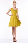 ColsBM Kenia Lemon Curry Luxury Fit-n-Flare Sleeveless Zip up Sweep Train Bridesmaid Dresses