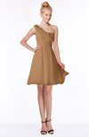 ColsBM Kenia Light Brown Luxury Fit-n-Flare Sleeveless Zip up Sweep Train Bridesmaid Dresses