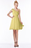 ColsBM Kenia Misted Yellow Luxury Fit-n-Flare Sleeveless Zip up Sweep Train Bridesmaid Dresses