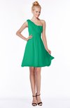 ColsBM Kenia Pepper Green Luxury Fit-n-Flare Sleeveless Zip up Sweep Train Bridesmaid Dresses