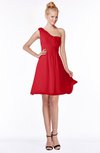 ColsBM Kenia Red Luxury Fit-n-Flare Sleeveless Zip up Sweep Train Bridesmaid Dresses
