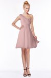 ColsBM Kenia Silver Pink Luxury Fit-n-Flare Sleeveless Zip up Sweep Train Bridesmaid Dresses