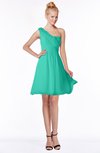 ColsBM Kenia Viridian Green Luxury Fit-n-Flare Sleeveless Zip up Sweep Train Bridesmaid Dresses