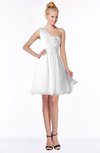 ColsBM Kenia White Luxury Fit-n-Flare Sleeveless Zip up Sweep Train Bridesmaid Dresses