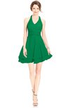 ColsBM Amaris Green Luxury Fit-n-Flare V-neck Knee Length Ruching Bridesmaid Dresses
