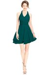 ColsBM Amaris Shaded Spruce Luxury Fit-n-Flare V-neck Knee Length Ruching Bridesmaid Dresses