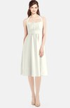 ColsBM Amya Ivory Glamorous Sleeveless Zip up Chiffon Knee Length Bridesmaid Dresses