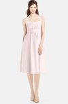 ColsBM Amya Light Pink Glamorous Sleeveless Zip up Chiffon Knee Length Bridesmaid Dresses
