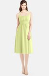 ColsBM Amya Lime Green Glamorous Sleeveless Zip up Chiffon Knee Length Bridesmaid Dresses