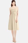 ColsBM Amya Novelle Peach Glamorous Sleeveless Zip up Chiffon Knee Length Bridesmaid Dresses