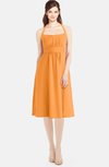 ColsBM Amya Orange Glamorous Sleeveless Zip up Chiffon Knee Length Bridesmaid Dresses