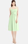 ColsBM Amya Pale Green Glamorous Sleeveless Zip up Chiffon Knee Length Bridesmaid Dresses