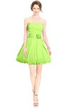 ColsBM Jordynn Bright Green Glamorous Fit-n-Flare Zip up Knee Length Ruching Bridesmaid Dresses