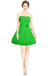 ColsBM Jordynn Classic Green Glamorous Fit-n-Flare Zip up Knee Length Ruching Bridesmaid Dresses