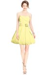 ColsBM Jordynn Daffodil Glamorous Fit-n-Flare Zip up Knee Length Ruching Bridesmaid Dresses