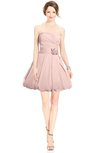 ColsBM Jordynn Dusty Rose Glamorous Fit-n-Flare Zip up Knee Length Ruching Bridesmaid Dresses