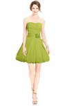 ColsBM Jordynn Green Oasis Glamorous Fit-n-Flare Zip up Knee Length Ruching Bridesmaid Dresses