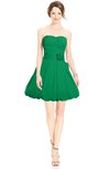 ColsBM Jordynn Green Glamorous Fit-n-Flare Zip up Knee Length Ruching Bridesmaid Dresses