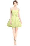ColsBM Jordynn Lime Green Glamorous Fit-n-Flare Zip up Knee Length Ruching Bridesmaid Dresses