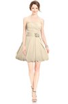 ColsBM Jordynn Novelle Peach Glamorous Fit-n-Flare Zip up Knee Length Ruching Bridesmaid Dresses