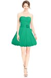 ColsBM Jordynn Pepper Green Glamorous Fit-n-Flare Zip up Knee Length Ruching Bridesmaid Dresses