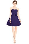 ColsBM Jordynn Royal Purple Glamorous Fit-n-Flare Zip up Knee Length Ruching Bridesmaid Dresses