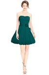 ColsBM Jordynn Shaded Spruce Glamorous Fit-n-Flare Zip up Knee Length Ruching Bridesmaid Dresses