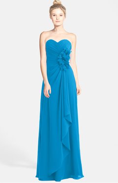 ColsBM Brenna Cornflower Blue Hippie Sweetheart Sleeveless Zip up Floor Length Bridesmaid Dresses