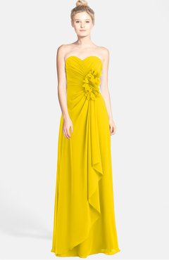 Long Bridesmaid Dresses in Yellow Color Under $100 with Attractive ...