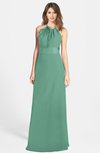 ColsBM Leah Beryl Green Luxury A-line Sleeveless Zip up Chiffon Floor Length Bridesmaid Dresses
