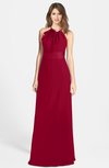 ColsBM Leah Dark Red Luxury A-line Sleeveless Zip up Chiffon Floor Length Bridesmaid Dresses